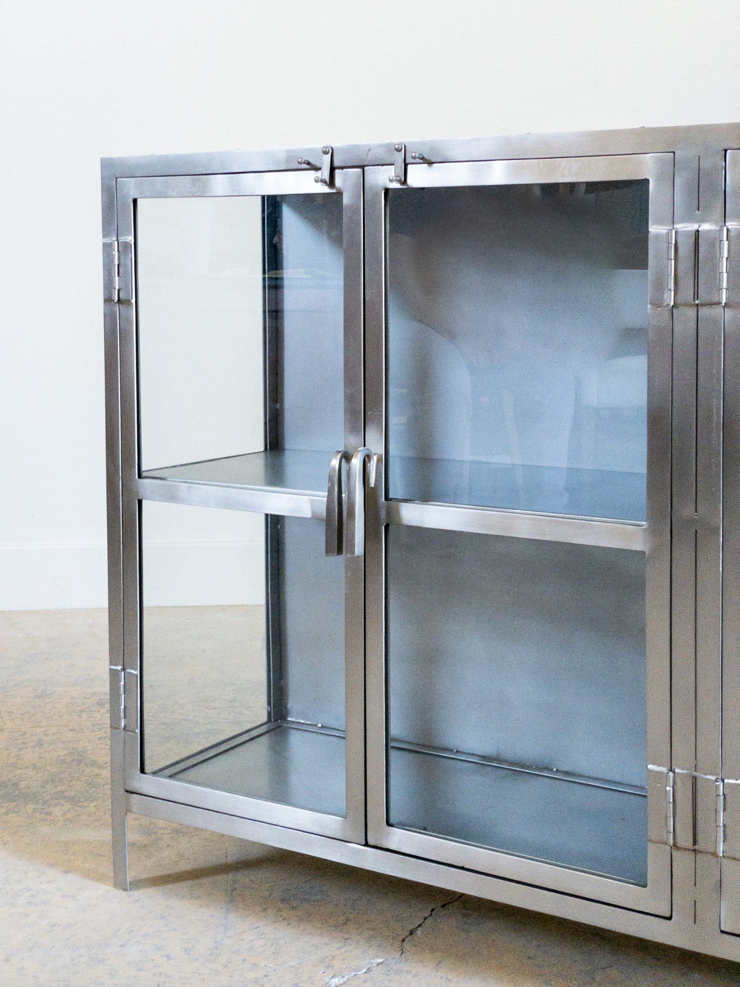 Metal and Glass Sideboard