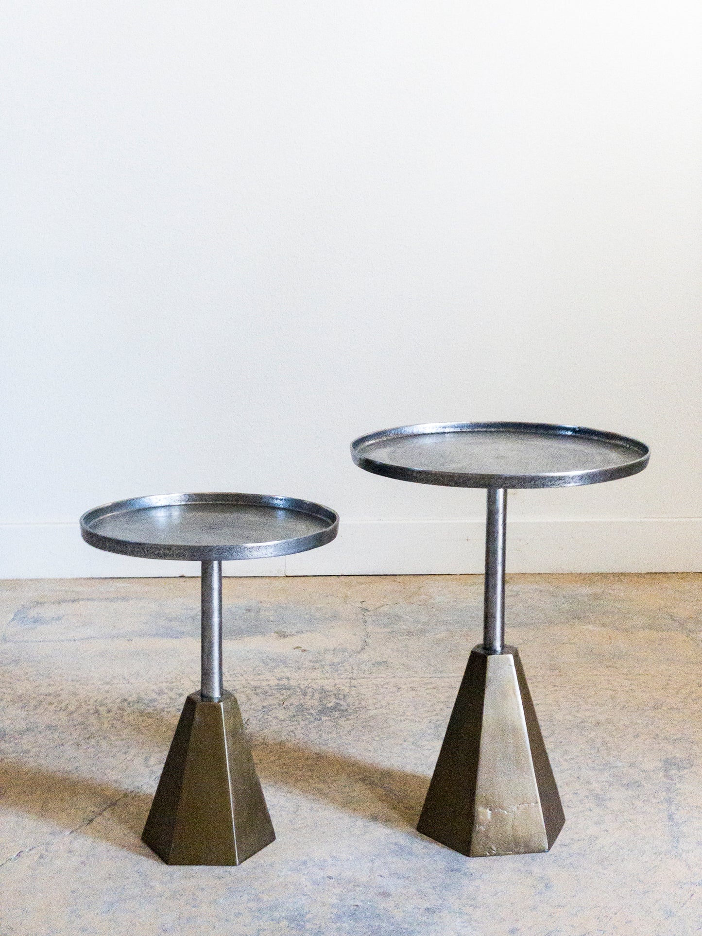 Raw Metal Side Table