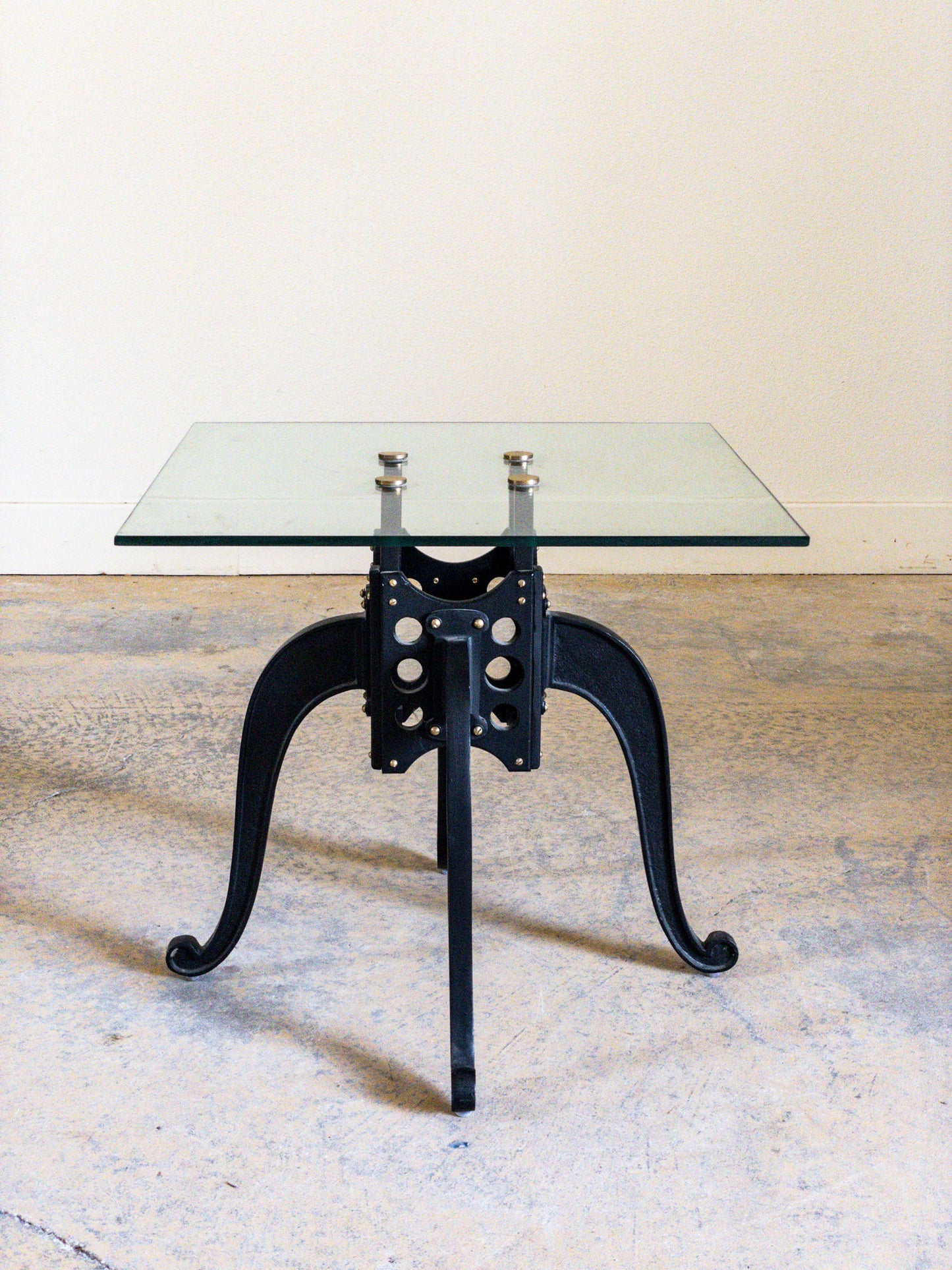 Glass & Iron Side Table