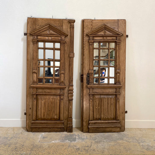 Antique European Door with Mirrors