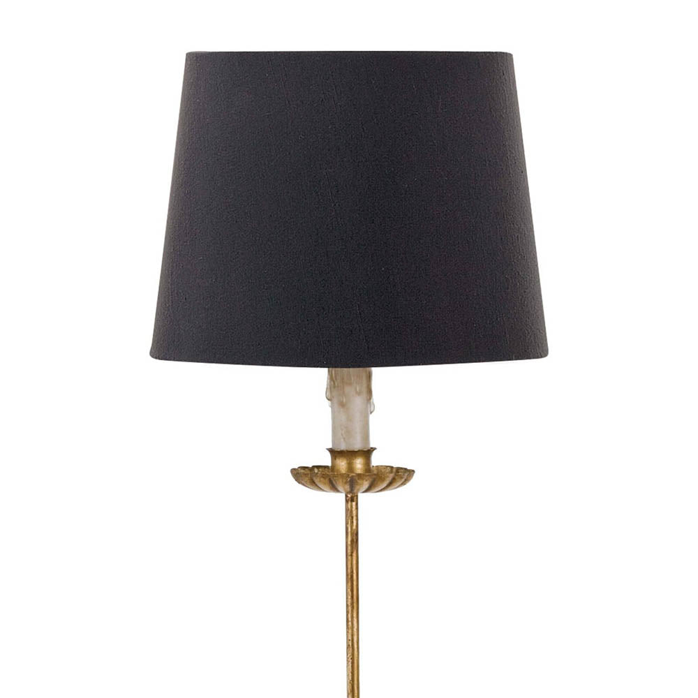 Clove Stem Buffet Table Lamp with Black Shade