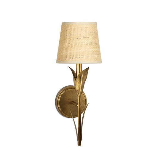 River Reed Sconce in Antique Gold