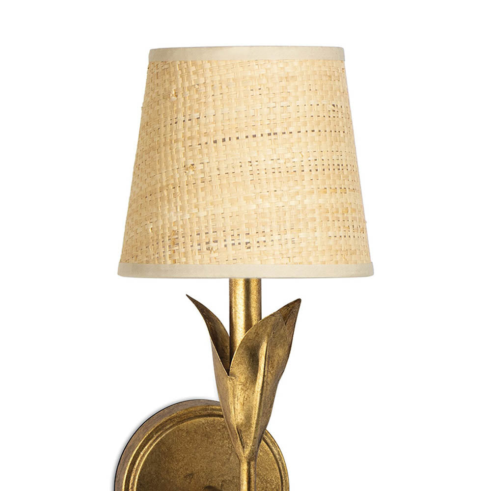 River Reed Sconce in Antique Gold