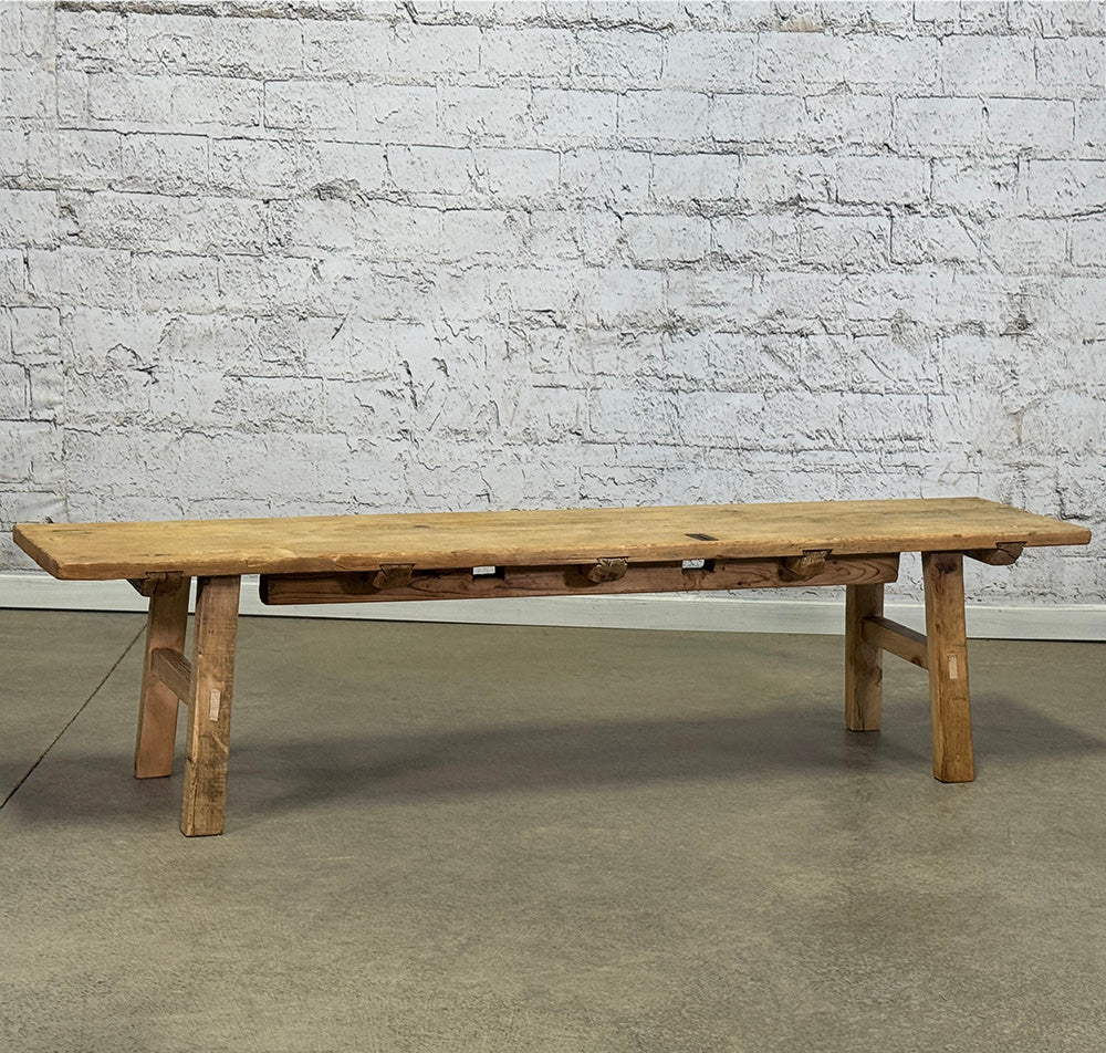 Wide Elm Bench