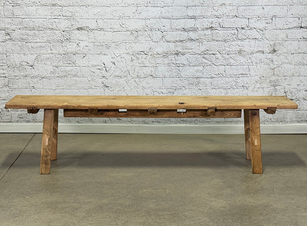 Wide Elm Bench
