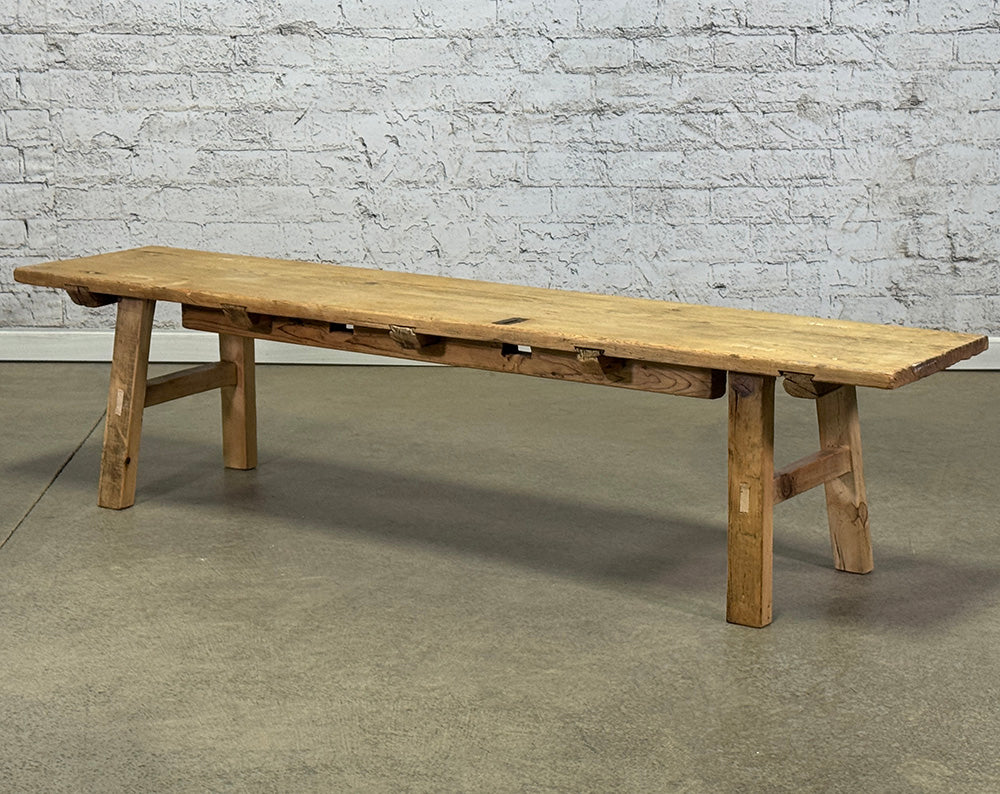 Wide Elm Bench