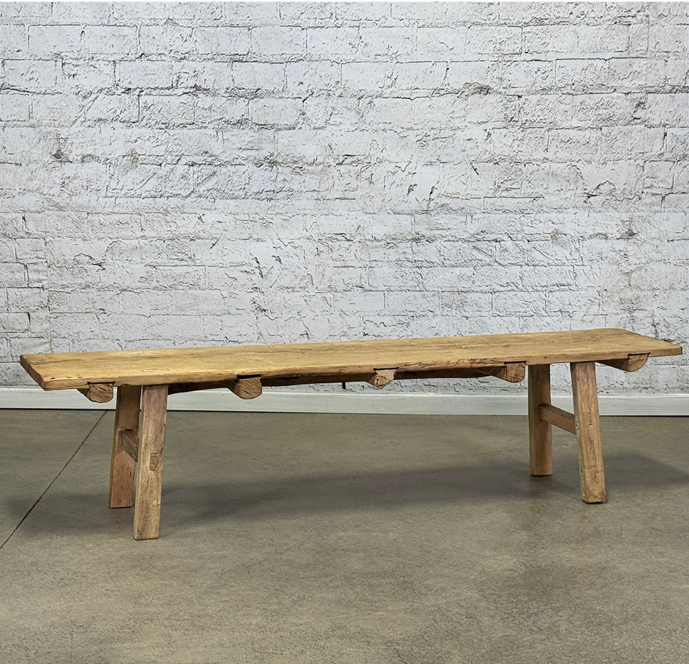 Wide Elm Bench