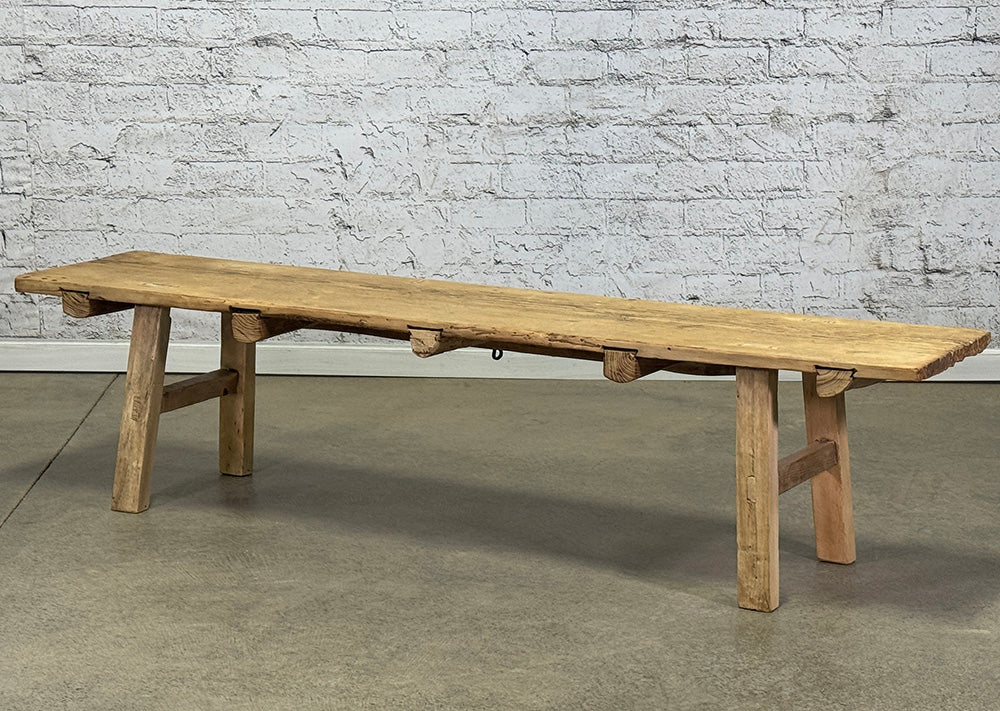 Wide Elm Bench