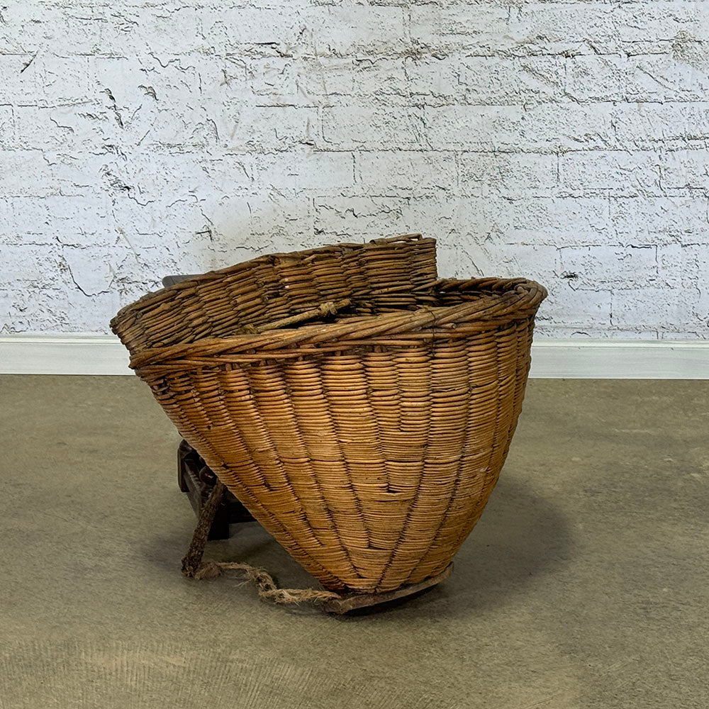 Rare French Wicker Grape Hod
