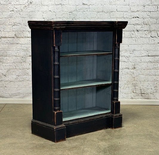 Painted Faux Bamboo Bookcase