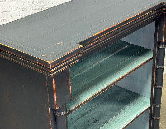 Painted Faux Bamboo Bookcase