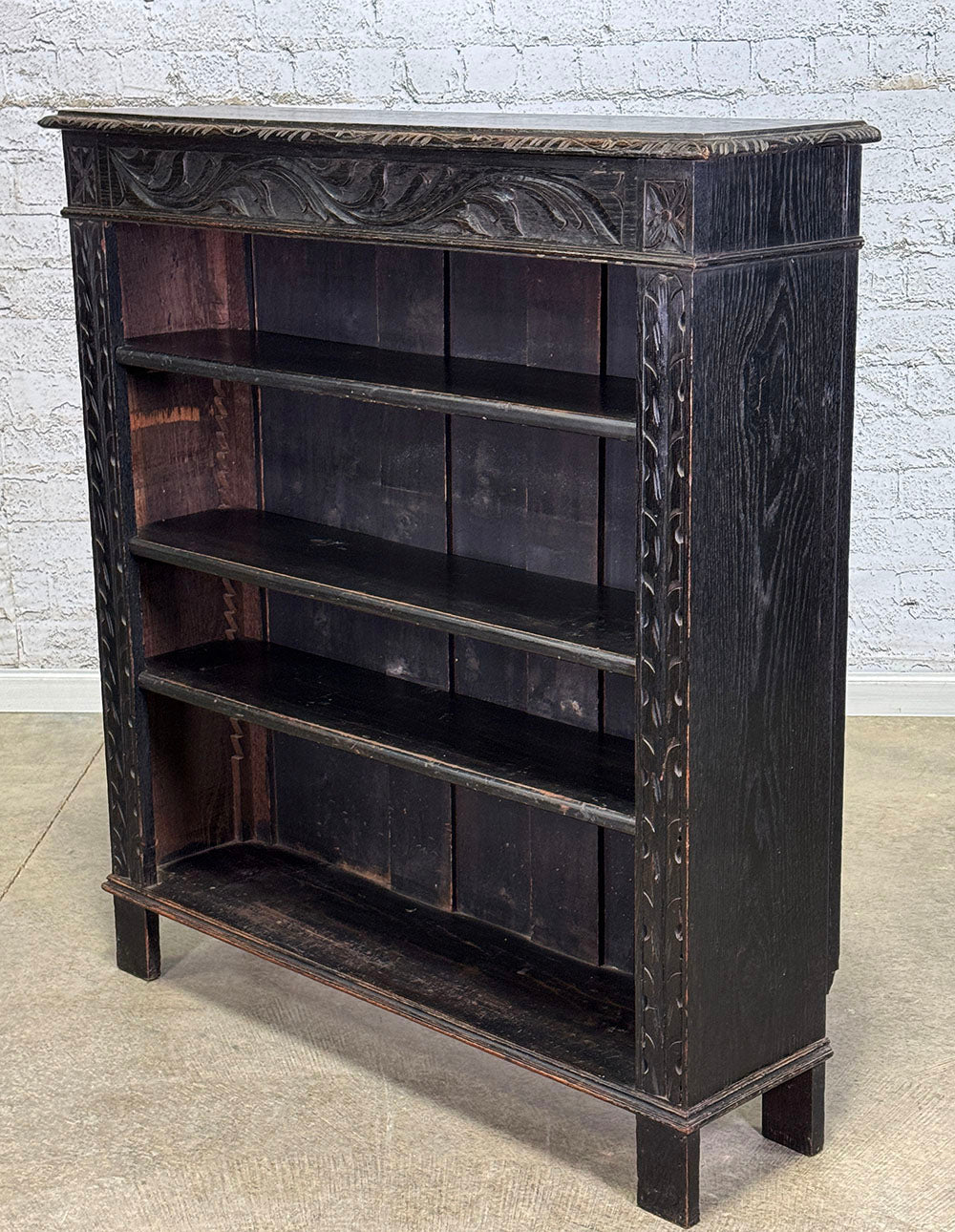 Antique English Carved Bookcase