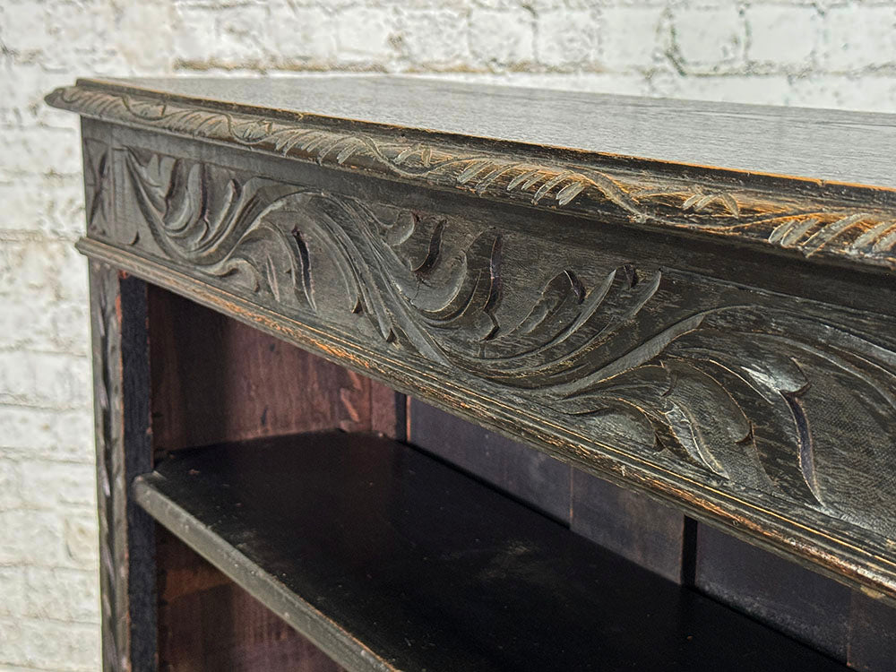 Antique English Carved Bookcase