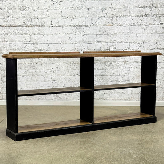 Antique English Victorian Open Bookcase c.1850