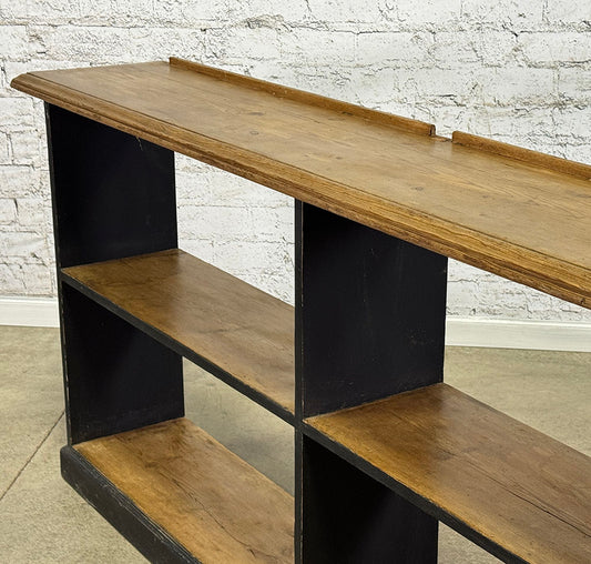 Antique English Victorian Open Bookcase c.1850