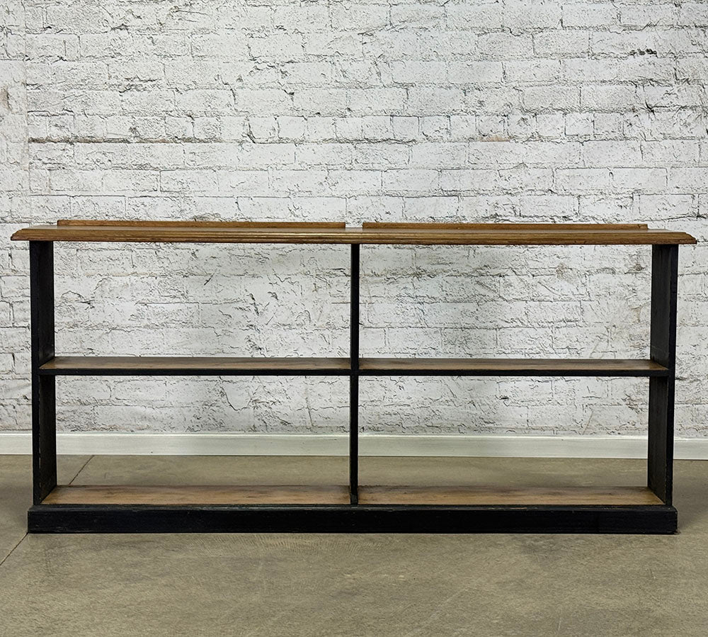 Antique English Victorian Open Bookcase c.1850