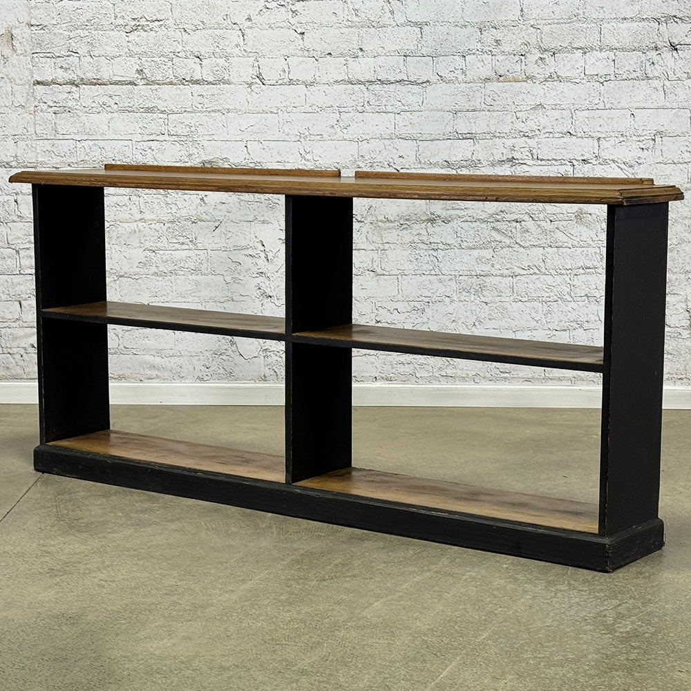 Antique English Victorian Open Bookcase c.1850