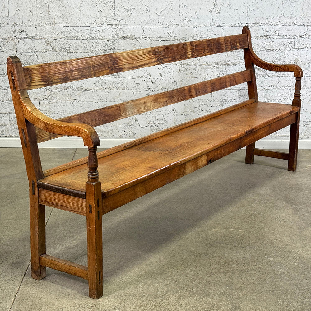 Antique English Pine Long Bench