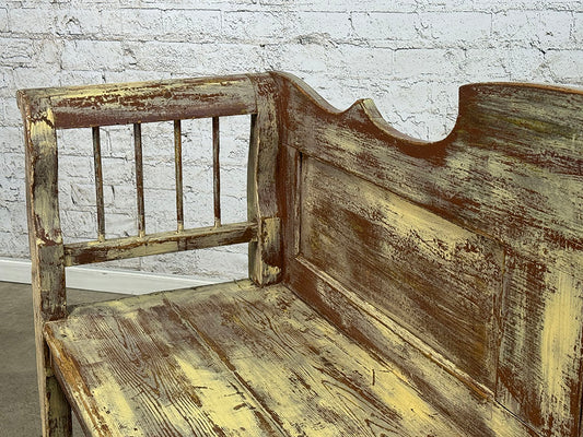 Antique European Painted Bench