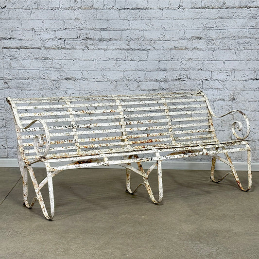 Early 20th Century French Iron Park Bench