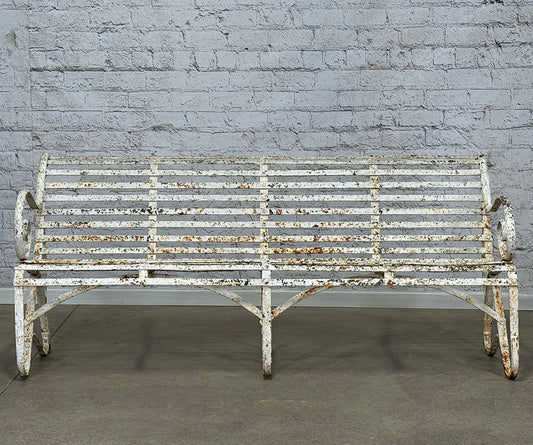 Early 20th Century French Iron Park Bench