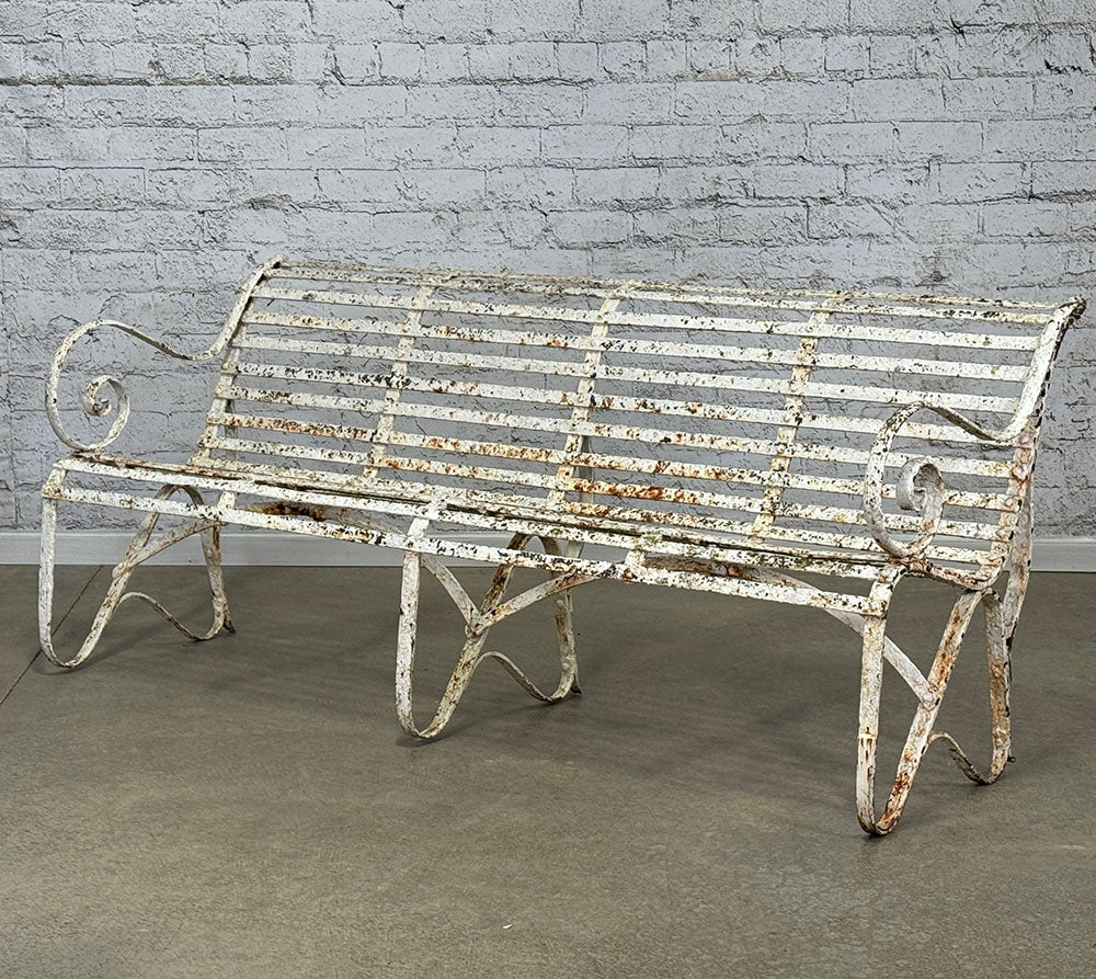 Early 20th Century French Iron Park Bench