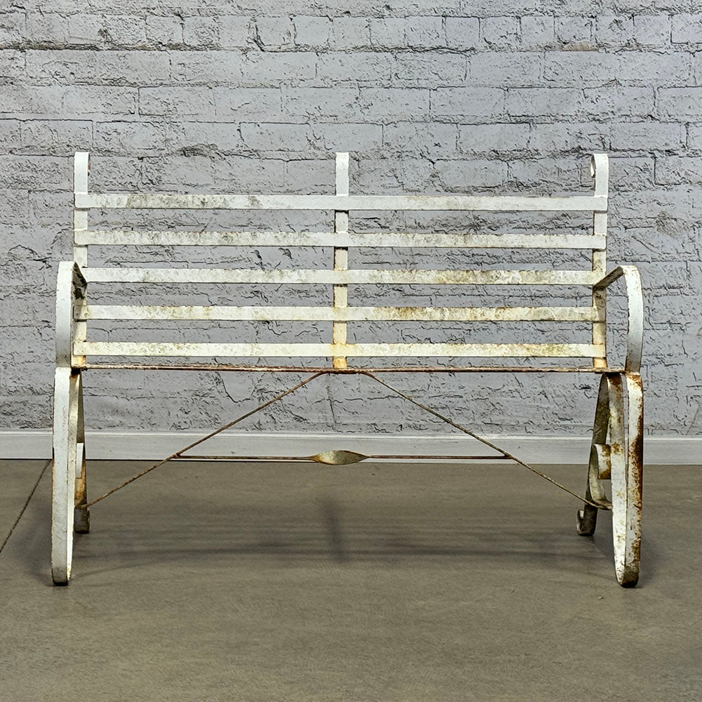 Vintage English Strapwork Bench