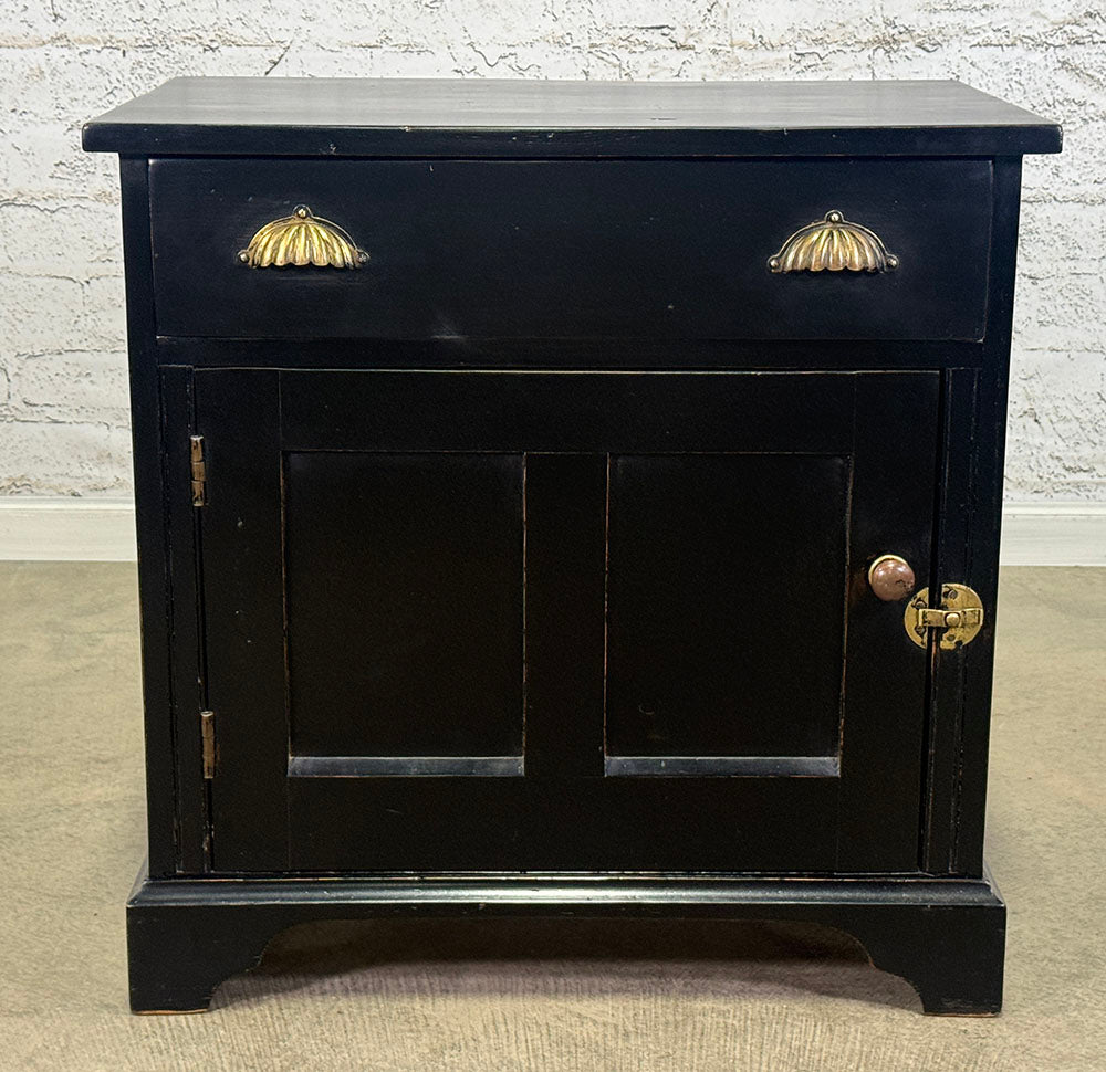 Vintage English Ebonized Bedsides