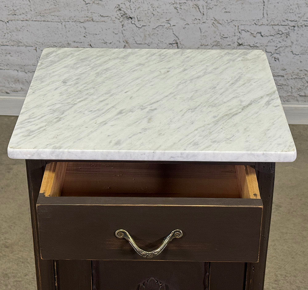 Vintage Marble Top Bedside