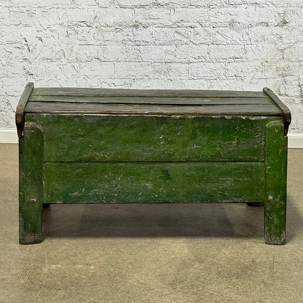 Antique European Bed Box with Timeworn Finish