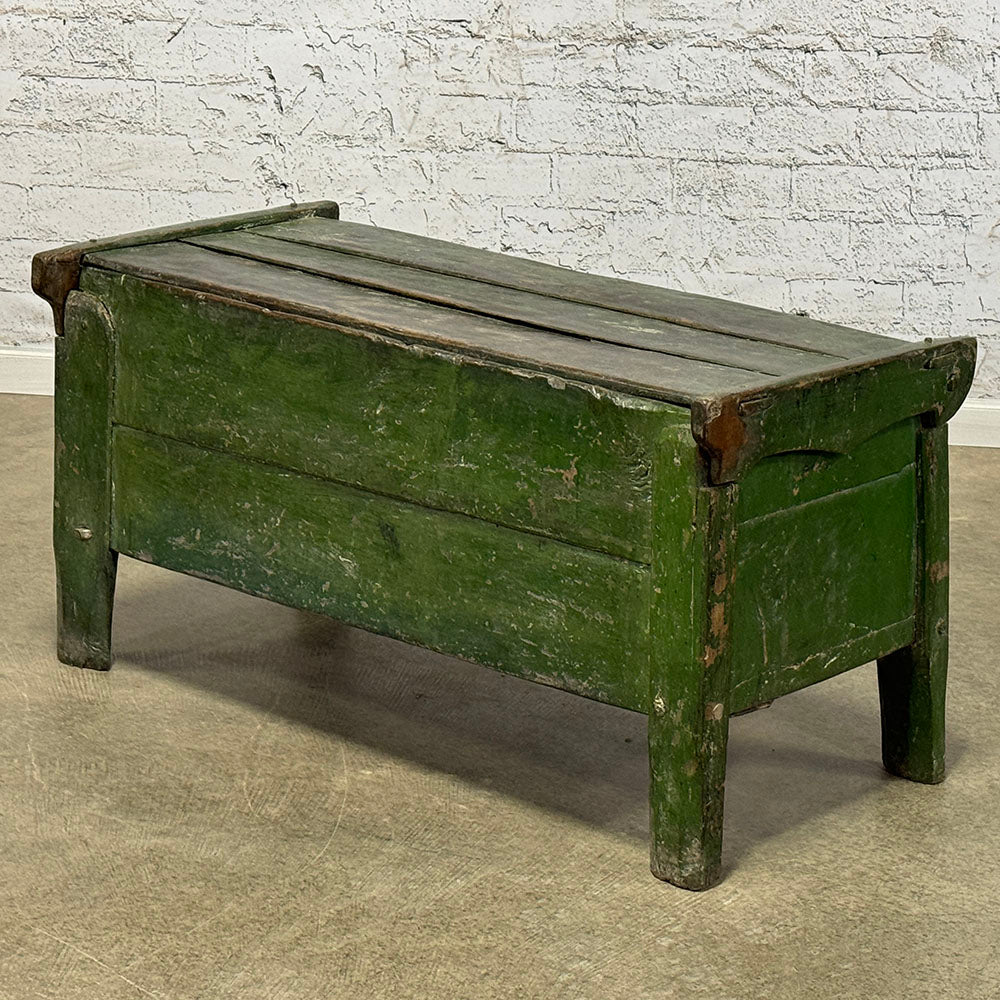 Antique European Bed Box with Timeworn Finish