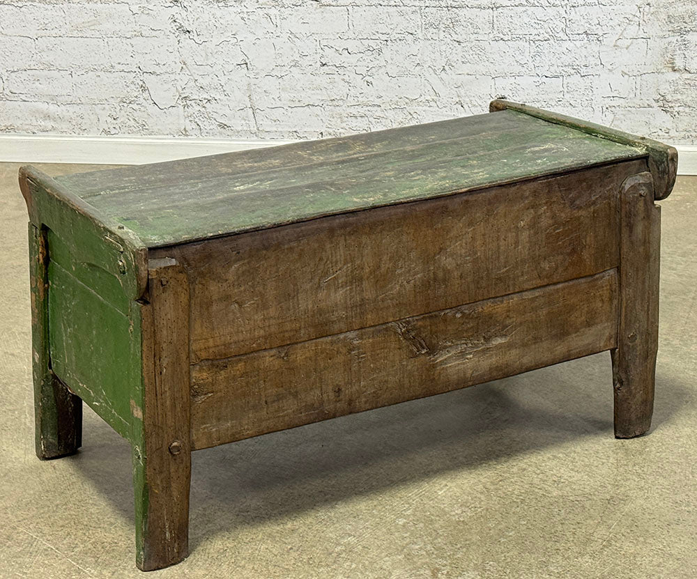 Antique European Bed Box with Timeworn Finish