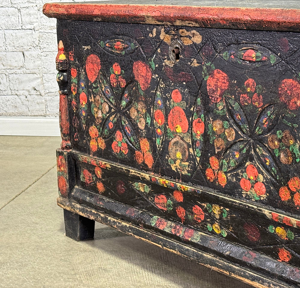 Antique Painted Bed Box