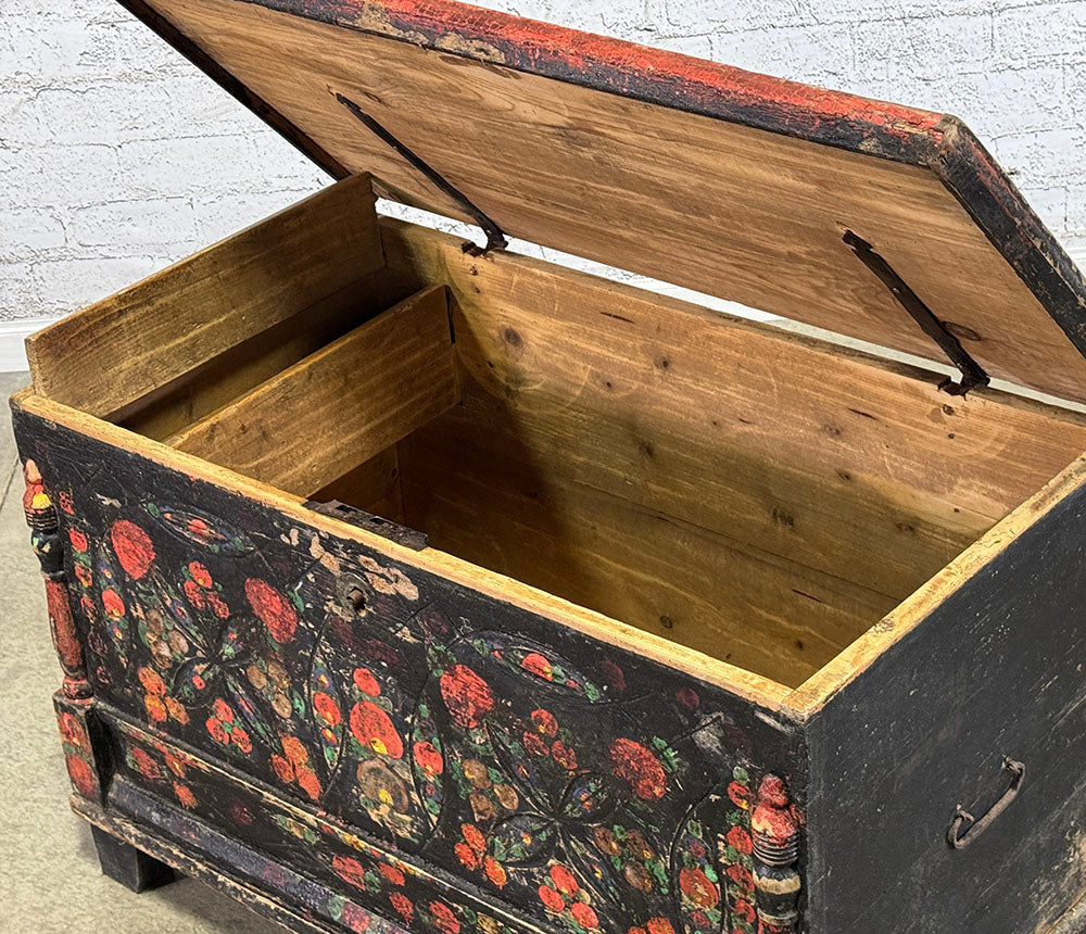 Antique Painted Bed Box