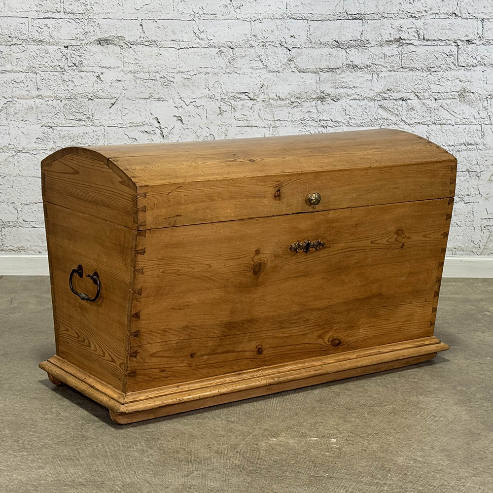 Vintage Pine Chest with Rounded Top