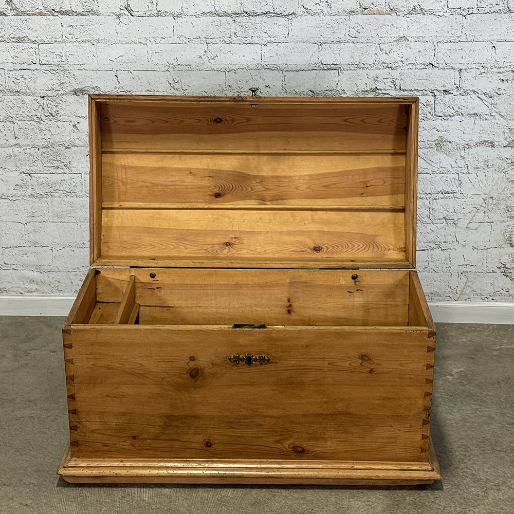 Vintage Pine Chest with Rounded Top