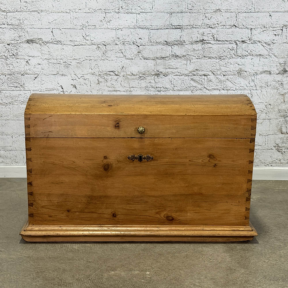 Vintage Pine Chest with Rounded Top