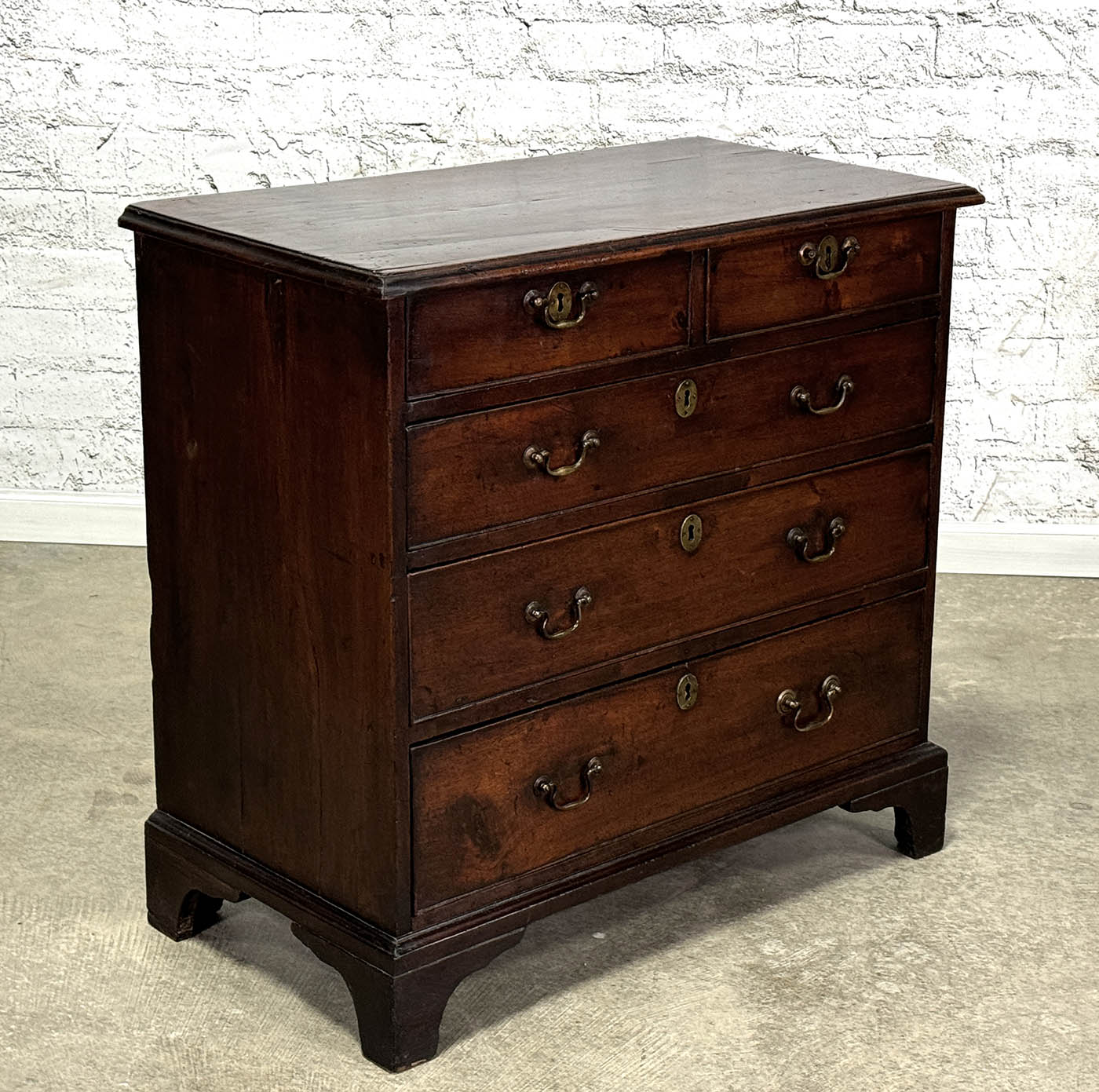 Antique English 5 Drawer Mahogany Chest