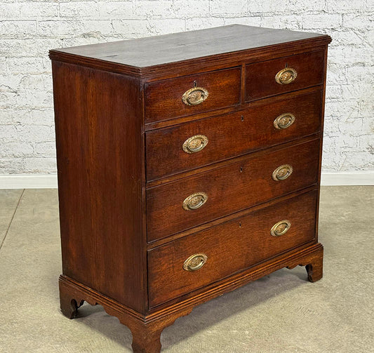 Antique English Oak Chest of Drawers c.1860