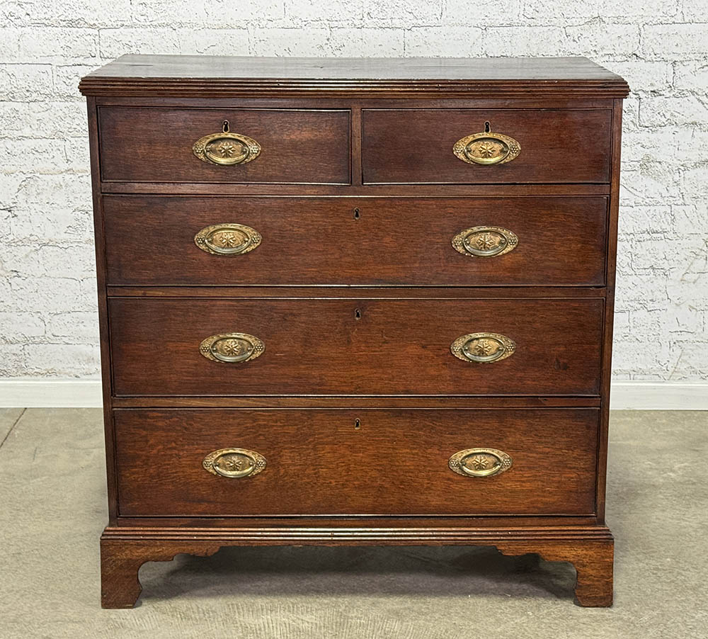 Antique English Oak Chest of Drawers c.1860