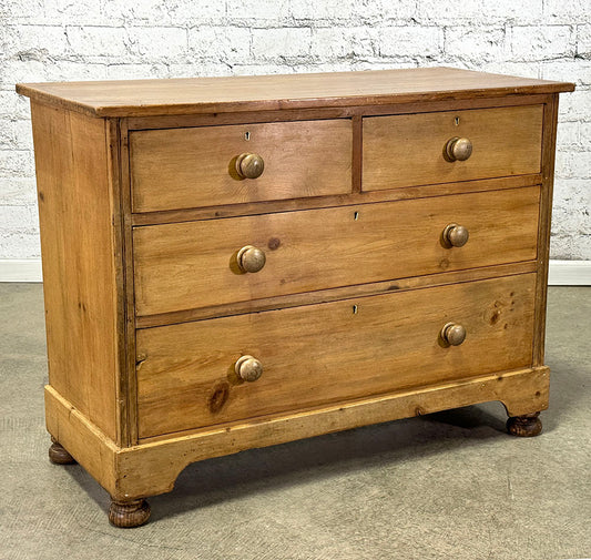 Antique English Pine Chest Of Drawers