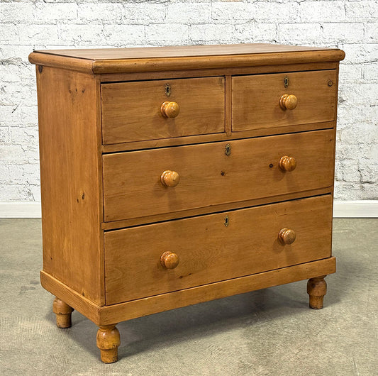 Antique English Pine Chest Of Drawer c.1890