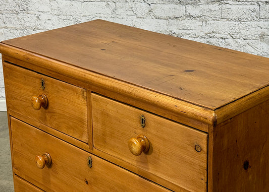 Antique English Pine Chest Of Drawer c.1890