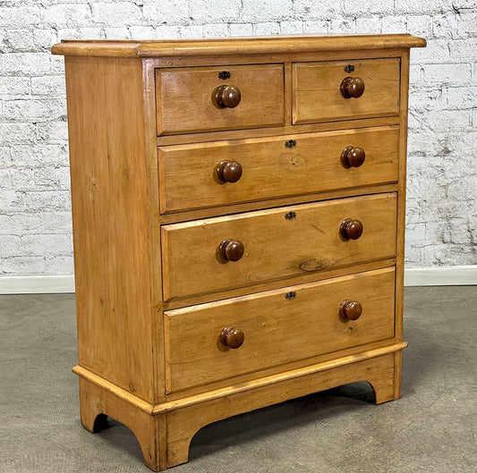 Antique English Pine Chest Of Drawers c.1890