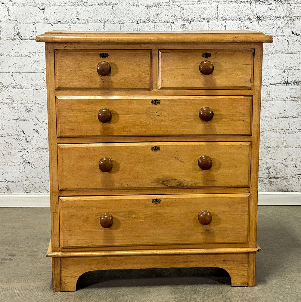 Antique English Pine Chest Of Drawers c.1890