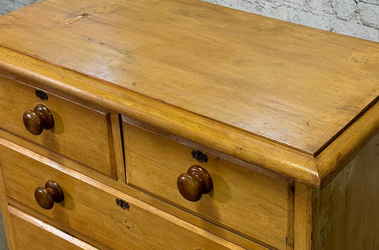 Antique English Pine Chest Of Drawers c.1890
