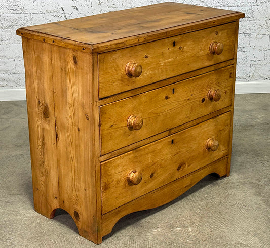 Antique English Pine Chest Of Drawers c.1880