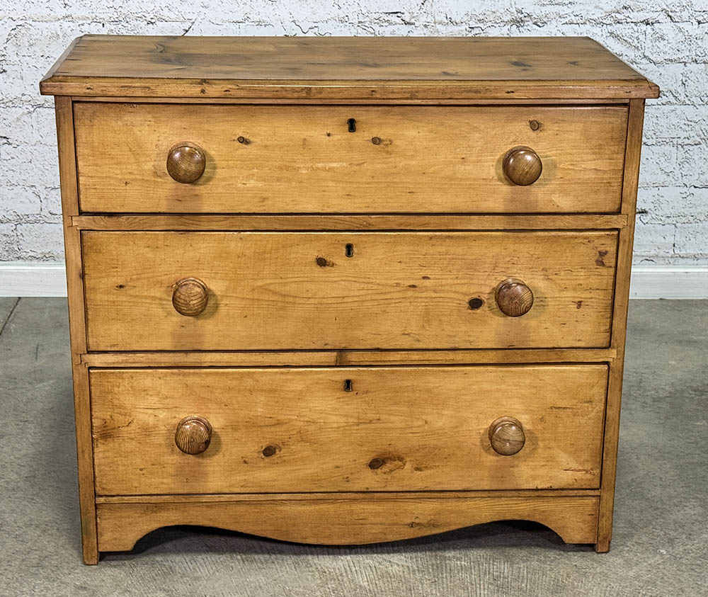 Antique English Pine Chest Of Drawers c.1880