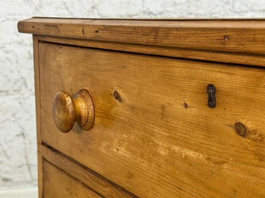 Antique English Pine Chest Of Drawers c.1880