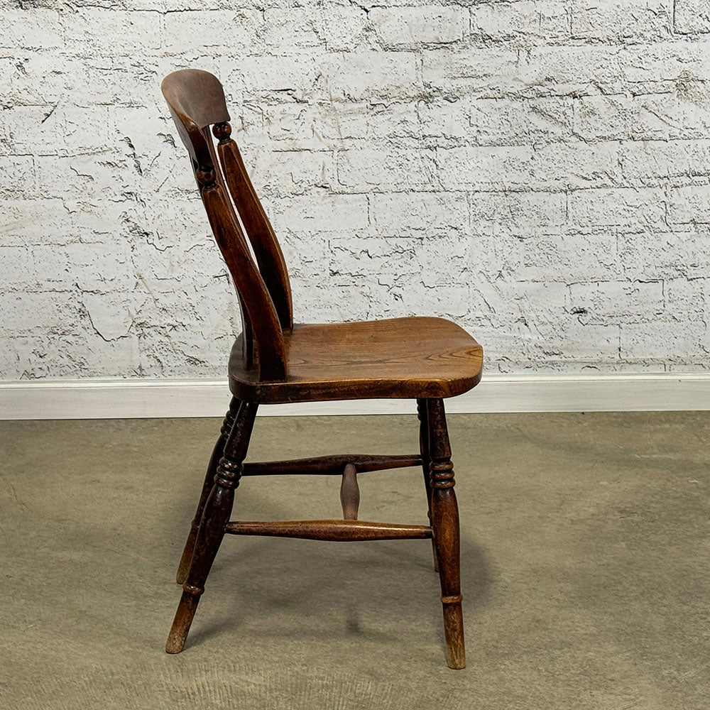 Antique English Set of Four Cottage Chairs